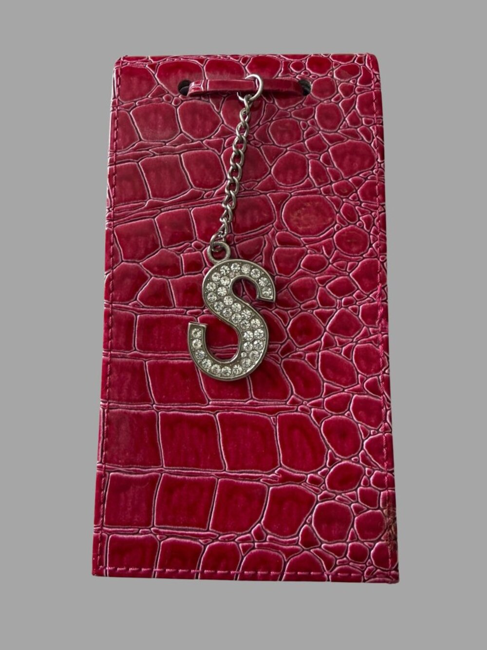 Pink Note Pad Sparkling Charm letter S